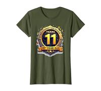 Achievement Unlocked: 11 Years Old Birthday Gift T-Shirt, Women, Olive, XXL
