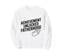 Achievement Unlocked Fatherhood Level Up Dad Humor Sweatshirt