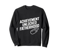 Achievement Unlocked Fatherhood Level Up Dad Humor Sweatshirt