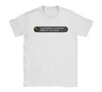Achievement Unlocked Mens T-Shirt Small White Funny Video Gamer Gaming Xbox
