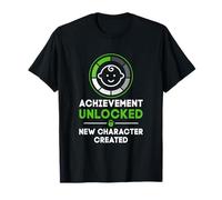 Achievement Unlocked New Character Created New Dad Gamer T-Shirt