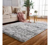 Achiiso Light Grey Long Plush Rug 80x120cm Non-Slip Rug for Bedside | Thick Pile, 4cm Pile Height, Fluffy, Shaggy, Rectangular, Area Rug, for Bedroom, Living Room, Kids Room, Nursery