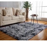 Achiiso Rugs for Bedroom,Fluffy Shaggy Rug,Long Plush Comfortable Bedside Rug for Boy Girls Kids Children Room Rugs (Dark Grey,90x160 cm)