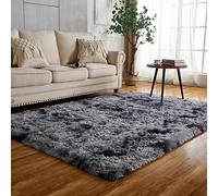 Achiiso Small Rugs for Bedroom,Grey Rug Fluffy Rug Long Plush Carpet, Washable Carpet for Kids Room (Dark Grey,80x120 cm)