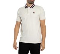 Fila Men's Achille Heritage Tape Basic Polo Shirt, Gardenia, XL