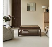 Achille - Square coffee table in solid acacia Dark Brown