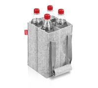 Achilles Bottle Bag, 1.5L, 4 Compartments, 100% Recycled Felt, Gray (CARRIER_BAG_CASE, bag for 4 Bottles)