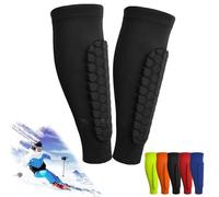 Achilles Shinbang Shields, Frost Armours Ski Shields, Shin Defender Shin Guards, Ski Shin Guards, Shindefender Shin Guards, Soccer Shin Guard, Shin Guards Soccer Adult for Sports (Black, L)