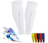 Achilles Shinbang Shields, Frost Armours Ski Shields, Shin Defender Shin Guards, Ski Shin Guards, Shindefender Shin Guards, Soccer Shin Guard, Shin Guards Soccer Adult for Sports (White, M)