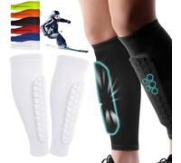 Achilles Shinbang Shields, Shinbang 2.0 - Shindefender Shin Guards, Shinbang Ski, Shinbang Ski, Shin Defender Shin Guards (White,M)