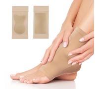 Achilles Tendonitis Ankle Support - Plantar Fasciitis Compression Support Socks, Plantar Fasciitis Relief Sleeve with Silicone Heel Protector Cushion Pads for Bursitis, Swelling, Foot Pain Relife