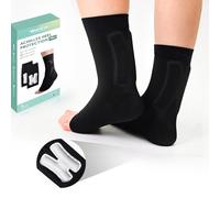 Achilles Tendonitis Support Heel Protectors Sleeves - Welnove H-Shape Compression Socks for Women/Men, Gel Padded Sleeve Socks for Cushion of Bursitis, Tendonitis, Tenderness, Dry Cracked - X-Large