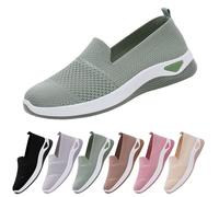Achilles Tendonitis Support Shoes for Women Slip On Trainers Ladies Summer Comfortable Wide fit Lightweight Non Slip On Trainers Sneaker Fashion Achilles Soft Sole Breathable Mary Jane Walking Shoes