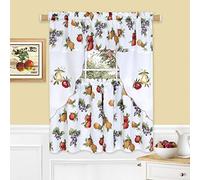 Achim Home Furnishings Ambrosia - Embellished Tier & Swag Set - 58x24