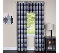 Achim Home Furnishings, Blue Harvard Grommet Valance, 58 by 14", 58 x 14