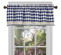 Achim Home Furnishings Buffalo Check Valance, 58-Inch by 14-Inch, Navy