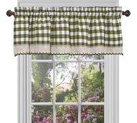 Achim Home Furnishings Buffalo Check Valance, 58-Inch by 14-Inch, Sage
