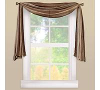 Achim Home Furnishings Curtain Soft Window Scarf, Chocolate, 50x144 EU