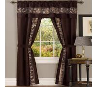 Achim Home Furnishings Fairfield Window in a Bag 5 Piece Set - 55x84 - Chocolate