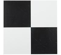 Achim Home Furnishings FTVSO10320 Nexus 12-Inch Vinyl Tile, Solid Black and White