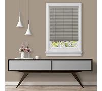 Achim Home Furnishings, Grey Cordless GII Madera Falsa 2" Faux Wood Plantation Blind 35" x 64"