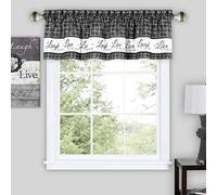 Achim Home Furnishings Live, Love, Laugh Valance 58x14 - Charcoal