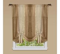 Achim Home Furnishings Soft Window Tie Up, Polyester, Sandstone, 50" W x 63" L (Pack of 1)