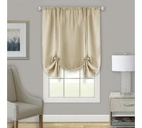 ACHIM Home Furnishings, Tan Darcy Window Curtain Tie Up Shade, 58" x 63"