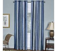 ACHIM Ombre Panel Light Filtering Semi-Sheer Window Curtain - 63 Inch Length, 50 Inch Width - Blue- Light Filtering Soft Polyester Drapes for Bedroom Living & Dining Room Home Decor