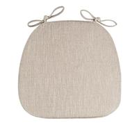 Achimlt Dining Chair Seat Cushion Pad U-Shaped, Linen Seat Pads with Ties and Zipper Removable Covers Non Slip Chair Cushions for Indoor Home Kitchen Patio Garden Office Dining Chairs Pads (Beige)