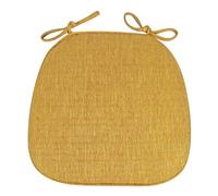 Achimlt Dining Chair Seat Cushion Pad U-Shaped, Linen Seat Pads with Ties and Zipper Removable Covers Non Slip Chair Cushions for Indoor Home Kitchen Patio Garden Office Dining Chairs Pads (Yellow)