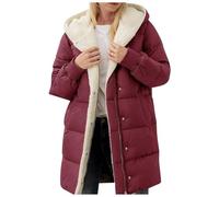 Achimlt Women's Winter Coats Sherpa Fleece Lined Hoodie Fluffy Warm Jacket Full Zip Thicken Puffer Jackets with Pockets Casual Solid Long Sleeve Soft Comfortable Coat Womens Outdoor Overcoat