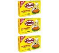 Achiote Paste 100g - Traditional Yucatan-Style Seasoning for Marinades, Tacos al Pastor, and Cochinita Pibil - Ground Annatto and Spices (3 x 100g)