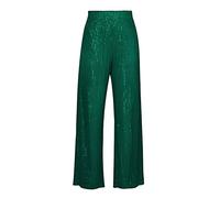 Achlibe Women Sequins Decor Wide Leg Pant Surface Casual Elastic High Waist Glitter Palazzo Pants (Green, L)