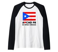 Acho PR ES Otra Cosa Puerto Rico Flag Boricua Team Los Nenes Raglan Baseball Tee