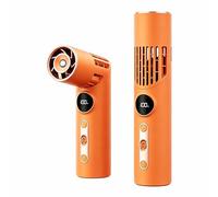 AChoice4U Portable Handheld Fan,USB Rechargeable Personal Fan with flashlight,100-Speed Precision,18000rpm High-Speed Motor, 1800mAh Ultra Light portable Fan for Travel/Outdoor/Gift/Makeup (Orange)