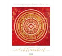 Achtsamkeit 2026: Kunstkalender mit Werken der Künstlerin Natalia Schäfer. Großer Wandkalender mit Ornamenten und Zitaten zur Achtsamkeit. Format 45,5 x 55 cm.