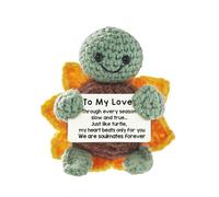 ACHYHAVIN to My Love Handmade Crochet Turtle Present- Romantic Anniversary Wedding Gifts for Wife, Husband-Cute Love Gift for Him,Her, Boyfriend, Girlfriend, Birthday, or Valentine’s Day
