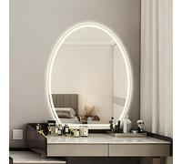ACHZYFT Oval LED Wall Mirror With LED Lights,Easy Control Smart Mirror,Shaped Art Smart Makeup Mirror,For Living Room Bedroom Bathroom Decoration(Size:50cm×70cm)
