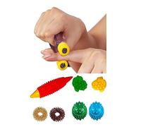 ACi Acupressure Finger Care Massager Sujok Rings Power Balls-Power Thumbs-Reflexology Chart For Hand/Feet Combo Kit