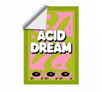 Acid Dream Poster Retro Unframed Wall Art Print A2 (59.4×42cm), Wall Decor for Living Room, Bedroom, Office & Home, Art Gift