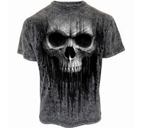 Acid Skull T-Shirt Spiral Direct Black S