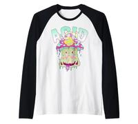 Acid Trip Magic Mushroom Funny LSD Grass Stoner Raglan Baseball Tee