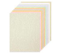 Acidea 100 Sheets Printed Parchment Paper, 180GSM Mixed Colors Blank A4 Certificate Printing Paper, Antique Textured Double Side Printing Parchment Papers for Writing Resume