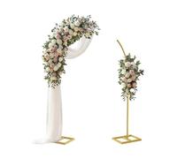 Acidea Arch Stand Set of 2, 2.4m&1.9m Metal Balloon Arch Frame with Balloon Arch Tape and Balloon Glue Dots, Balloon Arch Kit for Ceremony Wedding Birthday Anniversary Bridal Baby Shower Decoration