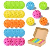 Acidea Pickle Balls, 20 Pack Pickle Ball with 40 Holes for Outdoor, Colorful High Bounce & Durable Pickleball for All Style Pickleball Paddle & Court, Perfectly Balanced Durable Pickleballs Set