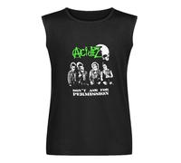 Acidez Band Punkrock Casualties Total Chaos Skull Sleeveless T-Shirt Black Man's Vest Tank Tee XXL