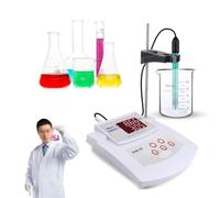 Acidity Meter, Desktop pH Meter with 2 Points Auto Calibration, ±0.01 pH Accuracy, Dual Electrodes for Laboratory, Environment and Ecology Analysis