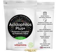 Acidophilus Plus Pre & Probiotic Complex | 5 Billion Non-Dairy CFU | 90 Vegan Capsules | High Strength Digestive & Gut Support Supplement | UK Made - Just Vitamins