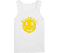 Acieeeed Vest DJ Party Acid Old Skool Club Rave Hardcore House Retro Smiley Face 90s Dance Music Festival Undershirt - Perfect for EDM Lovers, Ravers & Techno House, Music Enthusiasts Vest Top White